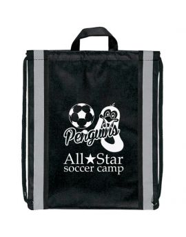 Two Tone Non Woven Small Drawstring Backpack Tote Bag