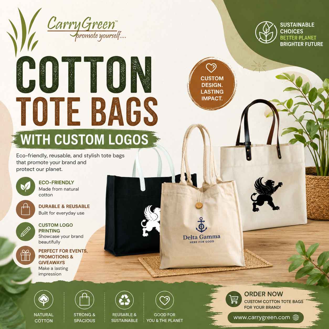 Cotton Tote Bags with Custom Logos: The Smart Choice for Sustainable Brand Promotion